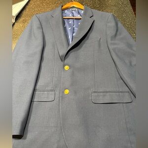 Nautica Men's Navy Blazer with Gold Buttons and khaki pants size 36x30